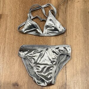 GAP Baby Metallic Silver Bikini